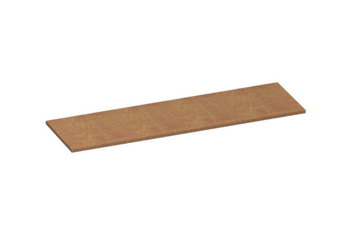a long piece of brown wood on a white background