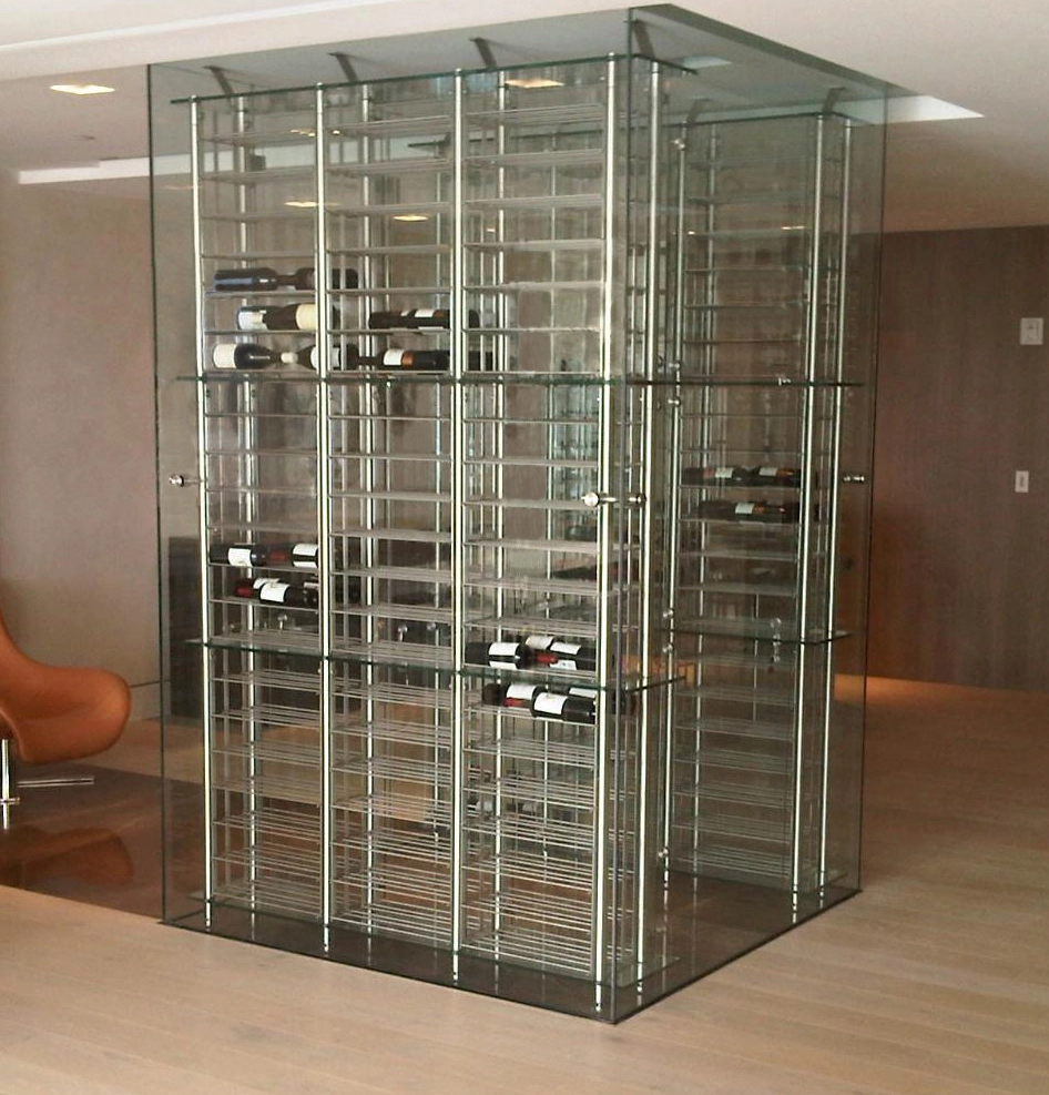 Glass Enclosed Wine Cellars