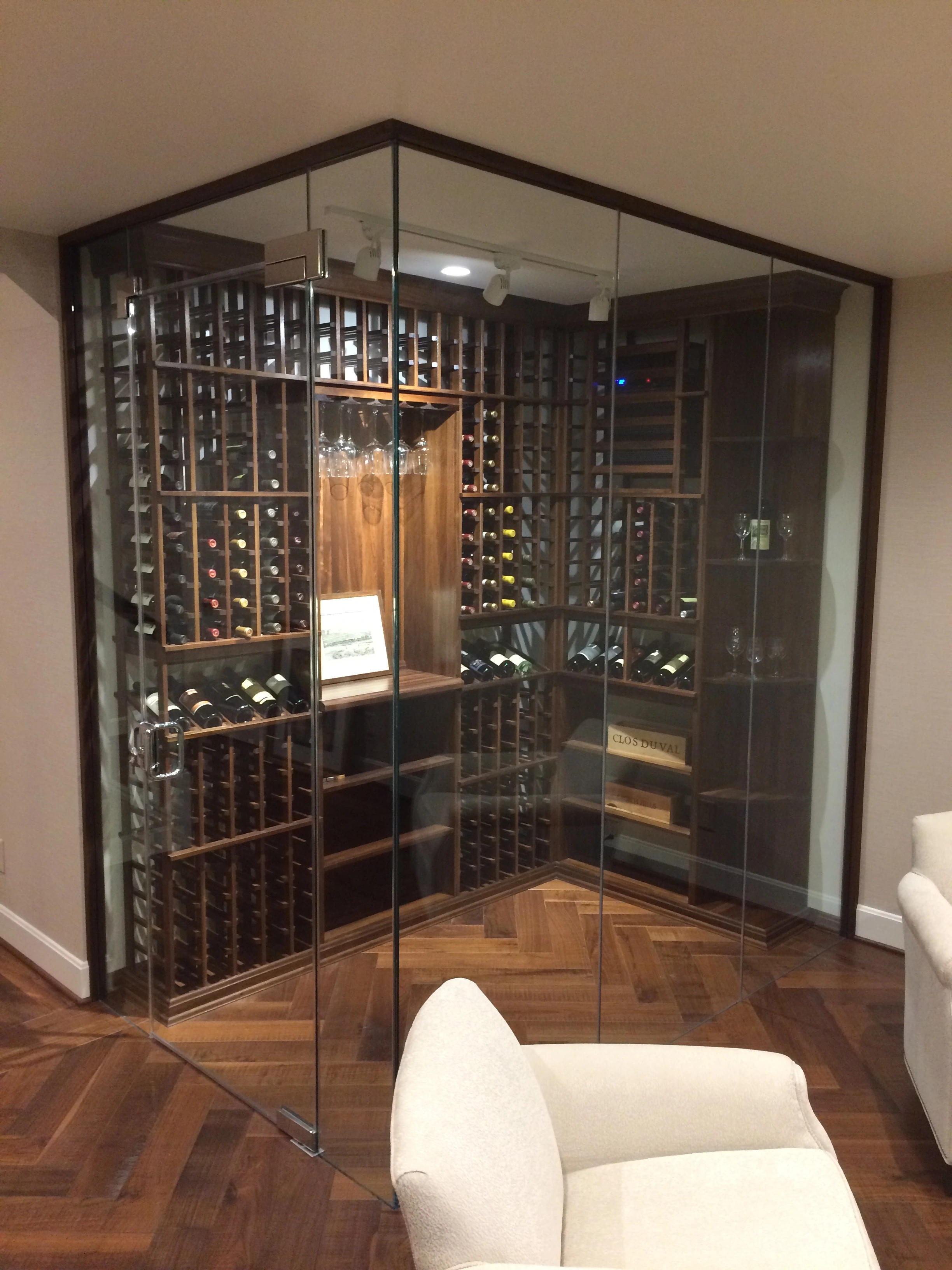 Glass Enclosed Wine Cellars