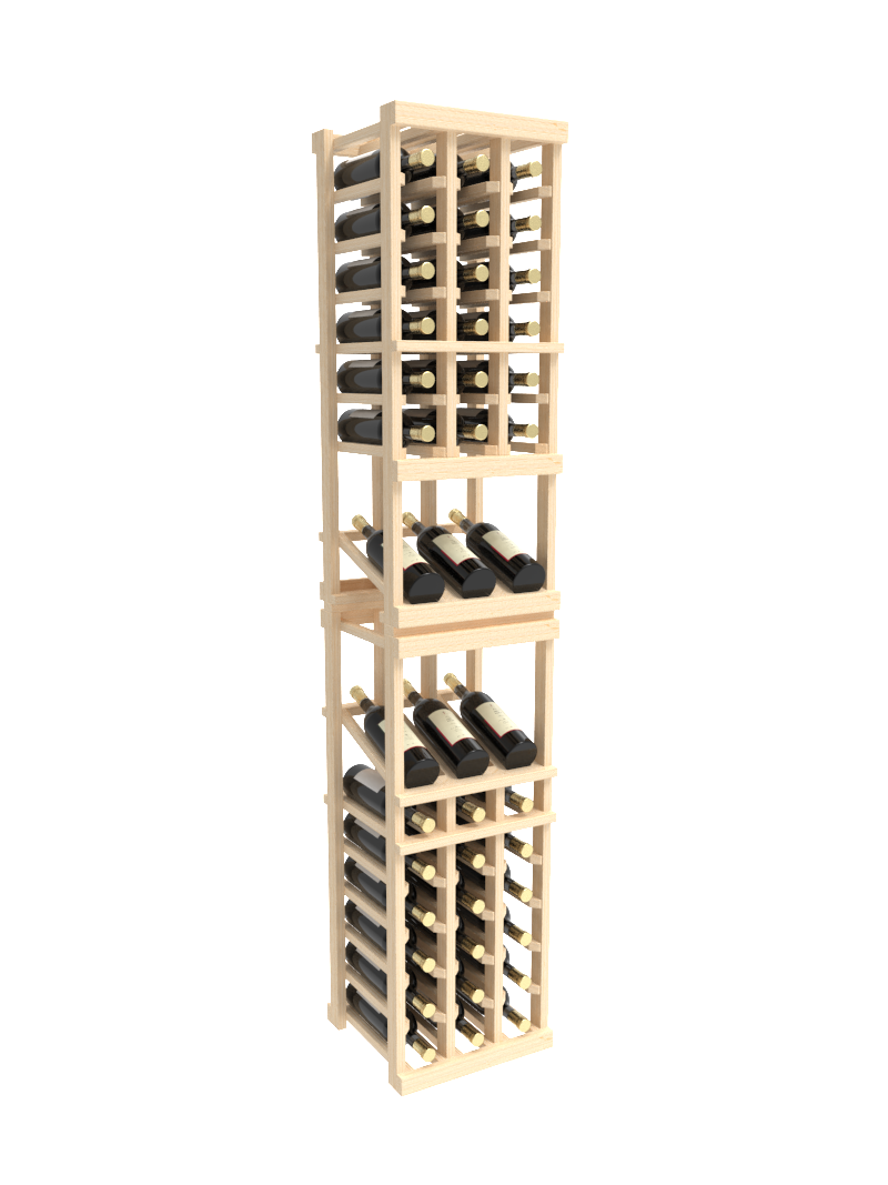 Wine Rack 3l 3 Column w/ High Reveal Row on Both Bottle Wine Rack