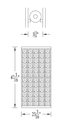 4 Column 4ft individual line drawing