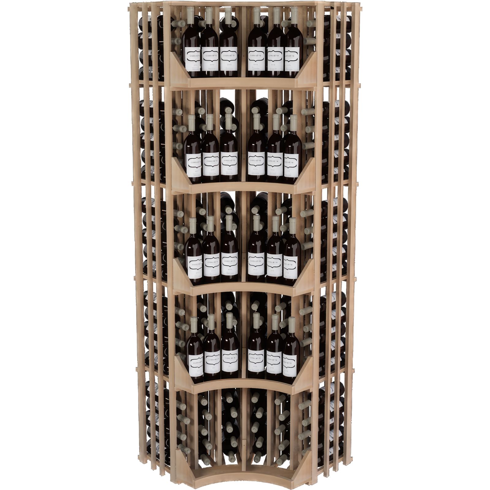 a wooden wine rack filled with bottles of wine a wooden wine rack filled with bottles of wine